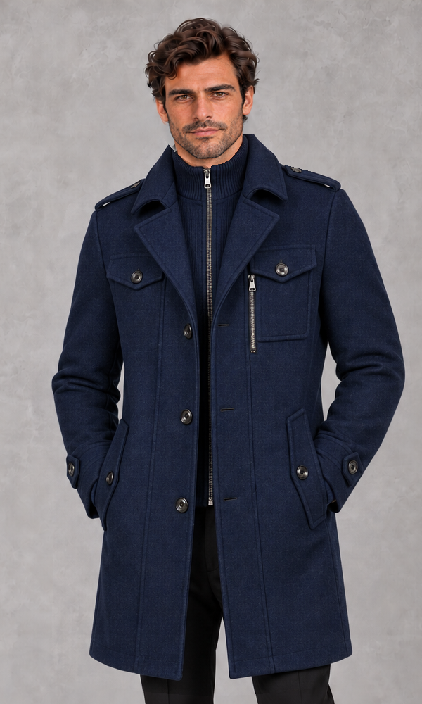 Henry | Zip-Bib Longline Overcoat — studio_front — James [93992cc0-a264-42cb-9b20-b04bb9776a1b]