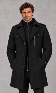 Henry | Zip-Bib Longline Overcoat — studio_front — James [c60e2989-6544-451c-b04c-b3015bc9086f]