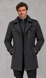 Henry | Zip-Bib Longline Overcoat — studio_front — James [2f1398ac-51df-4cde-9d76-030bcf45e33b]