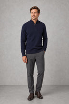 Archie | Funnel-Neck Quarter-Zip Jumper — lifestyle — Charles [0b685da4-186f-4957-88aa-d7721093a17a]