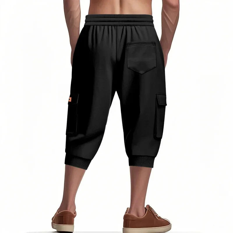 Noir Cropped Cargo Pants