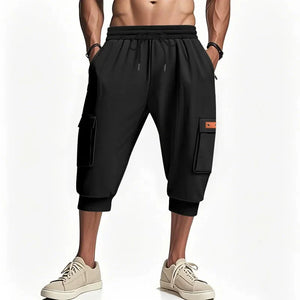 Noir Cropped Cargo Pants