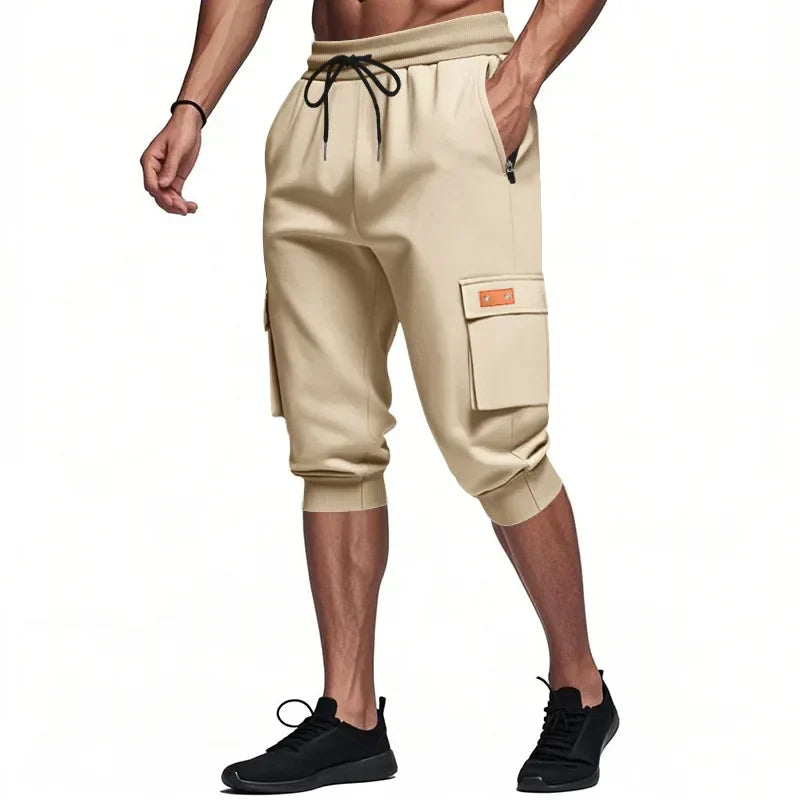Noir Cropped Cargo Pants
