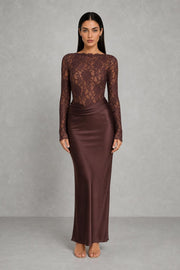 Elodie | Lace V-Neck Mermaid Evening Gown