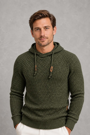 Joseph | Textured Drawstring Knit Hoodie — studio_front — Charles [91226051-83f3-43fa-9f43-1f12cd636f74]