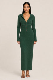 Additional view of Kendall | Hooded Knit Maxi Dress