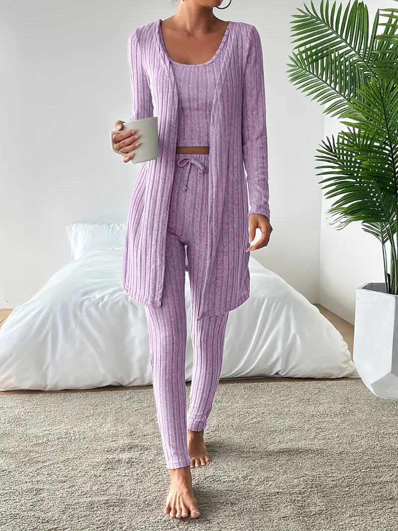 Lounge Edit 3-Piece Ribbed Set