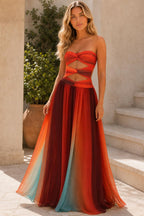 Celeste Colour-Block Cut-Out Maxi Dress — lifestyle — Sofia [6426e06b-8e34-4580-99b2-76cef117afdf]