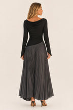 Celeste Draped Colour-Block Maxi Dress — studio_back — Sofia [7c85ff28-8156-4018-b88a-f562b811e54a]