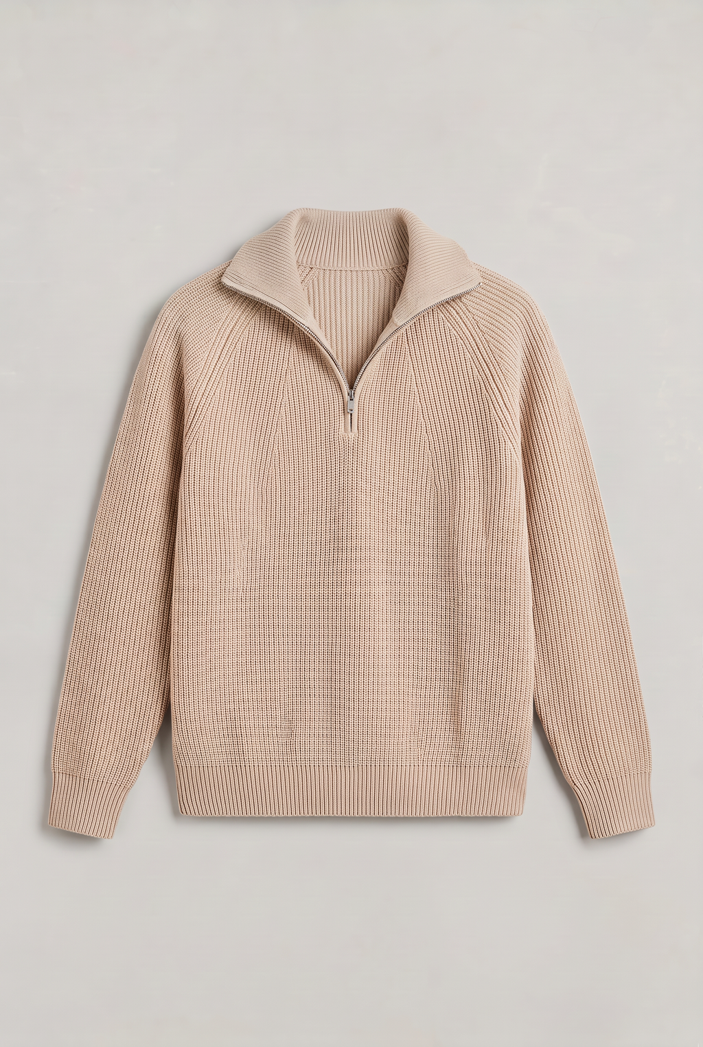 Daniel | Ribbed Quarter-Zip Jumper — view 1