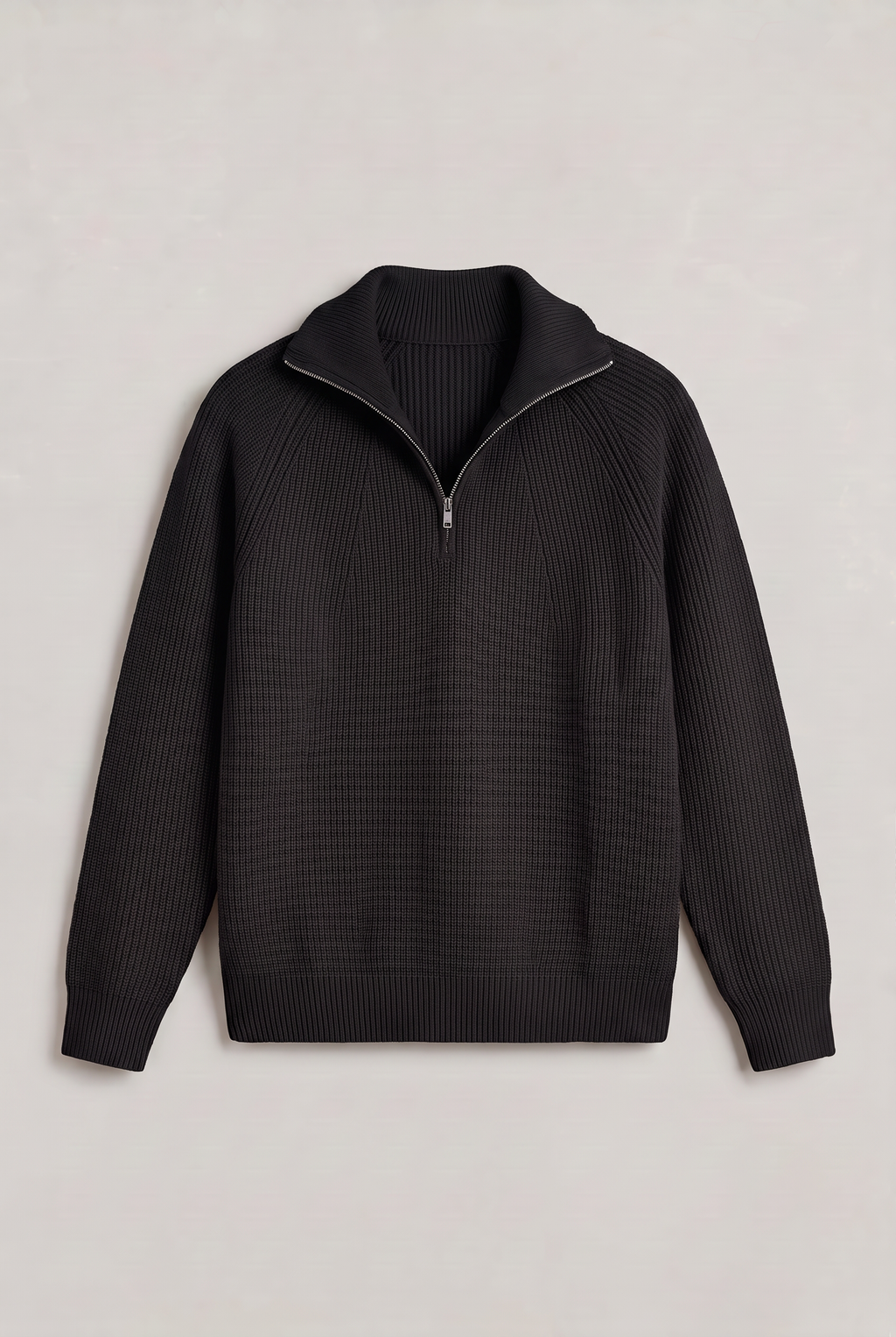 Daniel | Ribbed Quarter-Zip Jumper — view 8