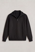 Daniel | Ribbed Quarter-Zip Jumper — view 8