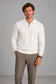 Noah | Polo-Collar Quarter-Zip Jumper — studio_front — James [8d4d9f1b-3cbb-4391-82a1-0beb29324404]