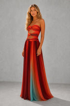 Celeste Colour-Block Cut-Out Maxi Dress — studio_three_quarter — Sofia [73443c54-7df2-4502-980e-121d40b970b3]