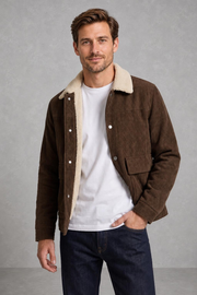 Thomas | Fleece-Collar Corduroy Jacket — studio_front — Charles [d15feddb-f0c2-428d-a1a5-86ff92a3b96c]