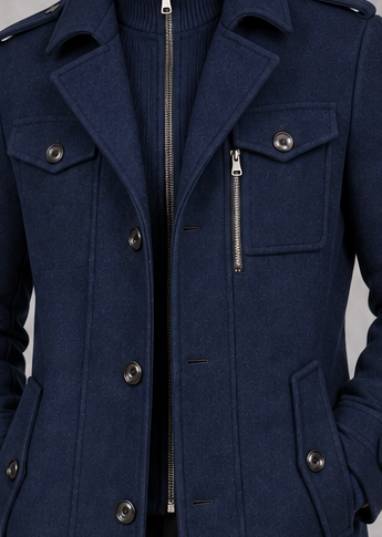 Henry | Zip-Bib Longline Overcoat — studio_closeup — James [83854b66-f60e-4eb5-9c6e-e6e78080106d]
