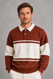 Owen | Broad-Stripe Long-Sleeve Polo — studio_front — Charles [cda76770-7aca-4761-999e-5b79e9a1849d]