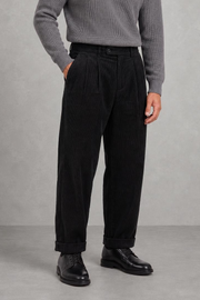 Harry | Pleated Wide-Leg Corduroy Trousers — studio_front — Charles [0fc16bb9-26da-4b91-9765-3dc6d081c3f0]