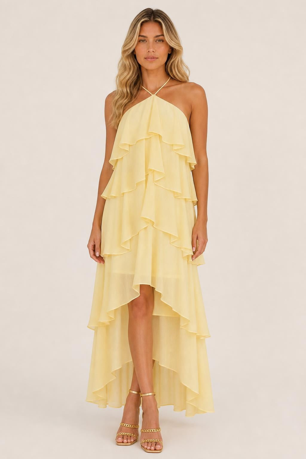 Camila | Tie-Strap Tiered Floral Maxi Dress