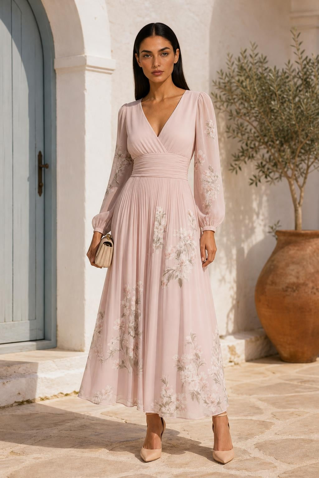 Prescela | Floral Midi Dress — lifestyle — Helena [e321bf78-dc77-4ee3-8235-23ee2b66714a]