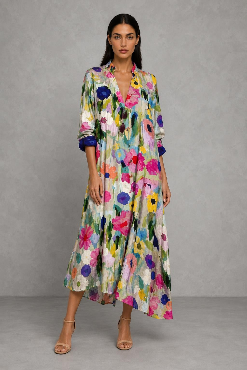 Viona | Elegant Boho Dress — studio_front — Helena [d5b6cb58-05ae-4277-bcb2-6289520afc74]