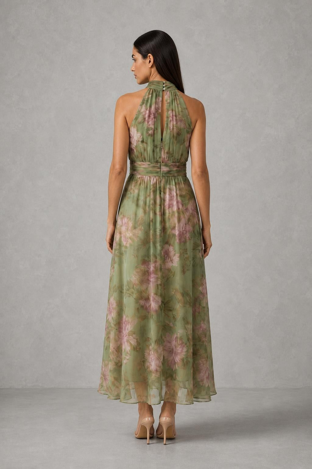 Mirelle™ Gathered Halter Midi Dress — studio_back — Helena [36b5ac0f-a3a7-45c5-b779-23ea9f1ddf50]