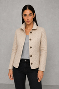 Tessa | Check-Cuff Quilted Jacket — studio_front — Helena [2cdfc44f-e70b-4b0b-a8cd-376cf0f699e2]