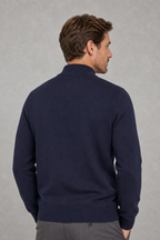 Archie | Funnel-Neck Quarter-Zip Jumper — studio_back — Charles [2c90d366-22e6-494a-b958-ee2ac085741f]