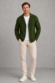 Leon | Patch-Pocket Knitted Blazer — studio_front — Charles [38e961c7-0cc5-49fe-8ef5-e043c66a95c3]