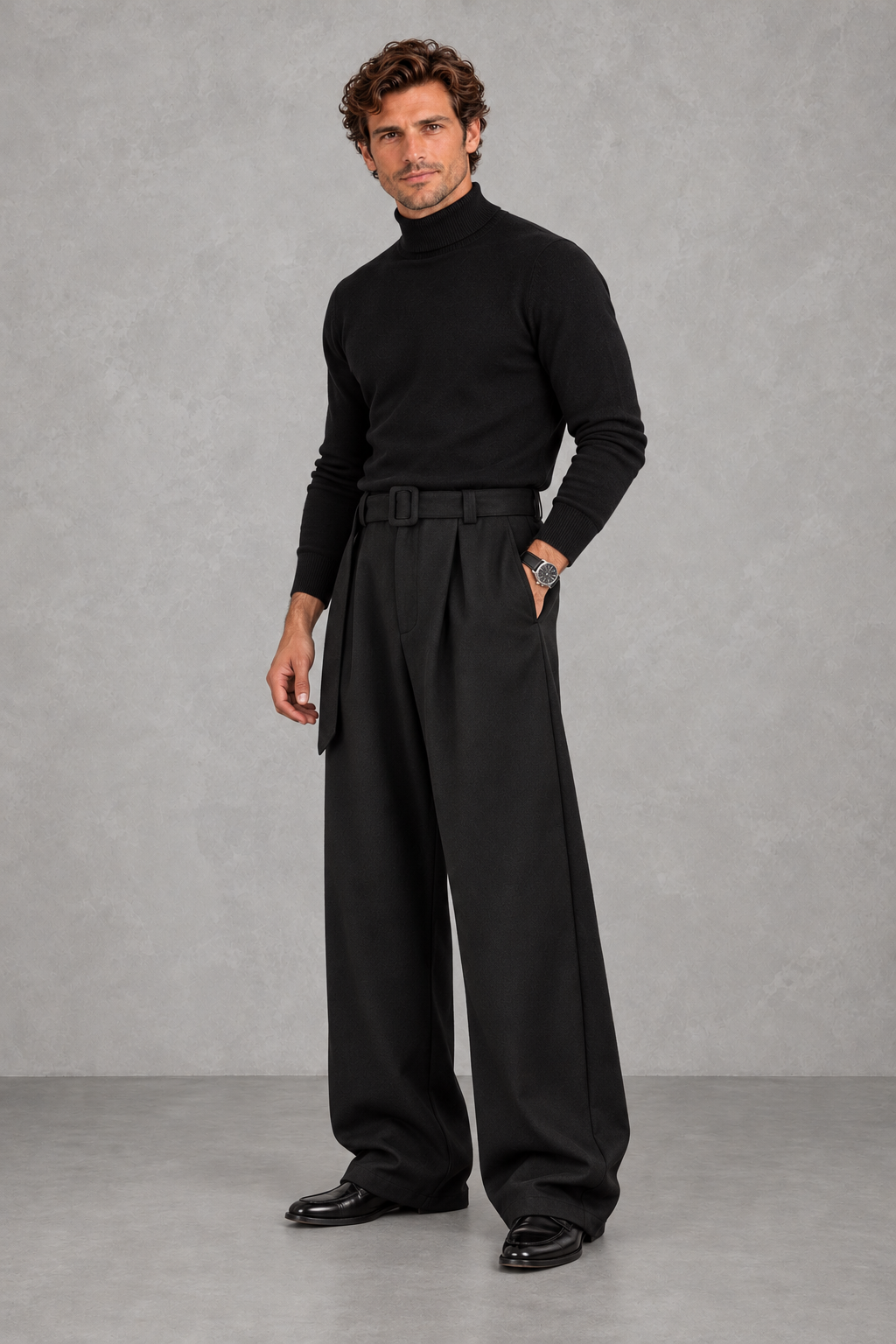 Lucas | Pleated Full-Length Trousers