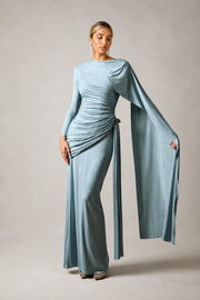 Elsie Draped Cape Sleeve Maxi Dress – product view 2