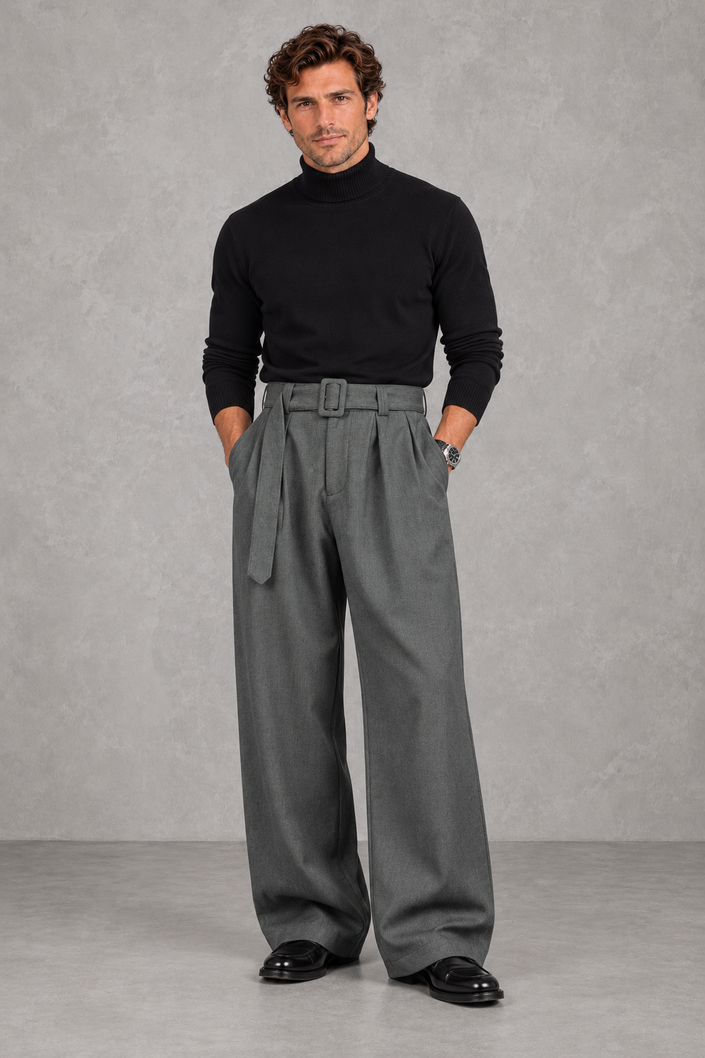 Lucas | Pleated Full-Length Trousers