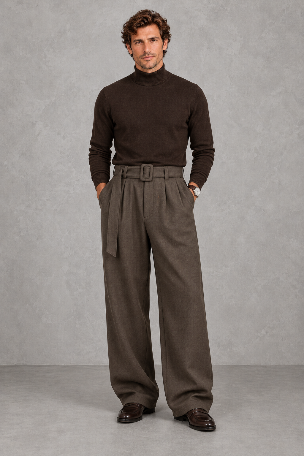 Lucas | Pleated Full-Length Trousers