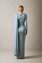 Elsie Draped Cape Sleeve Maxi Dress – product view 3