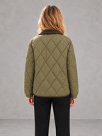 Harper | Contrast-Collar Quilted Jacket