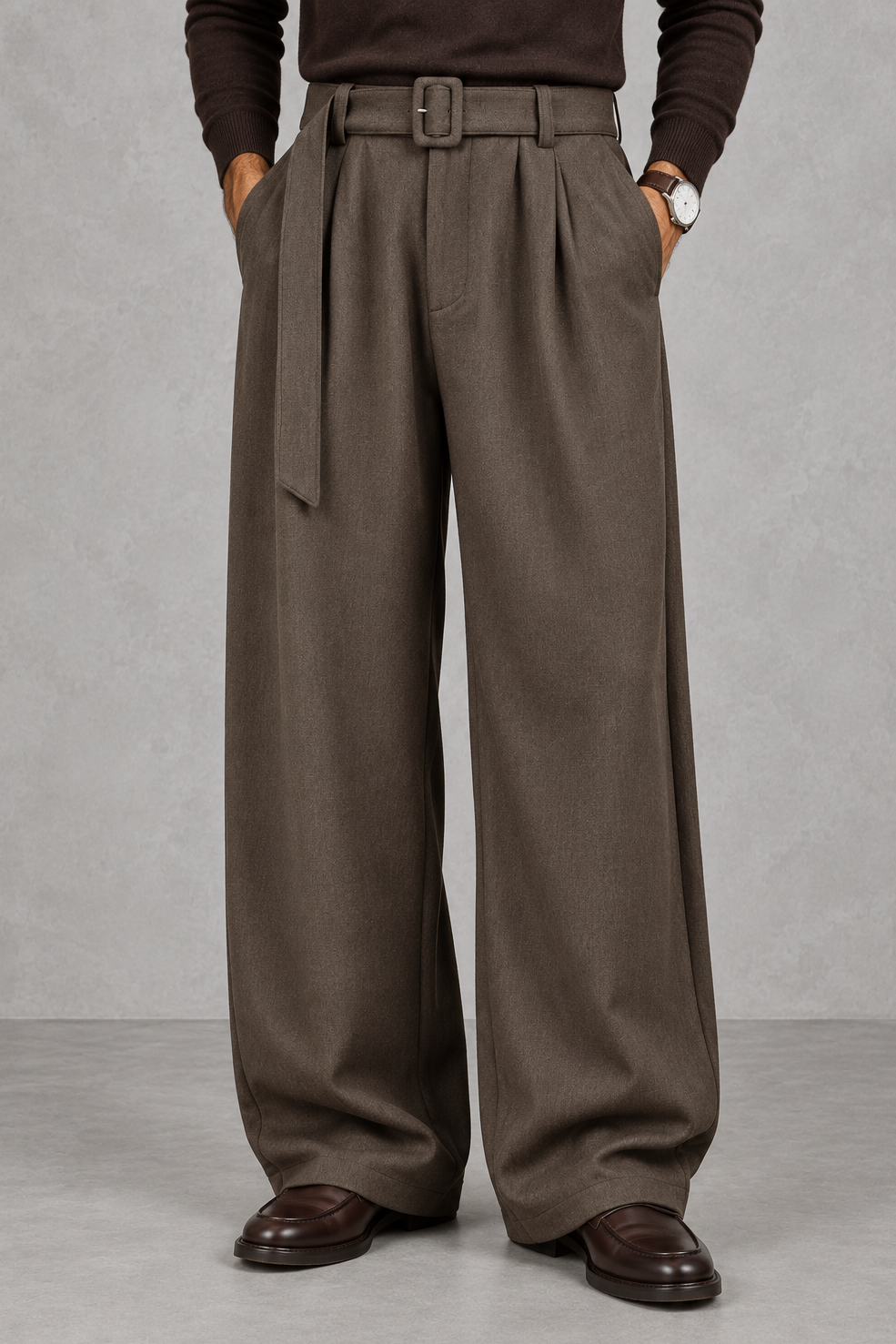 Lucas | Pleated Full-Length Trousers