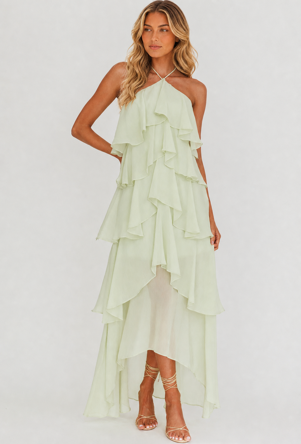 Camila | Tie-Strap Tiered Floral Maxi Dress