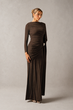 Elsie Draped Cape Sleeve Maxi Dress – product view 4