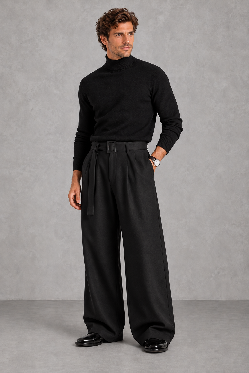 Lucas | Pleated Full-Length Trousers