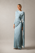 Elsie Draped Cape Sleeve Maxi Dress – product view 7