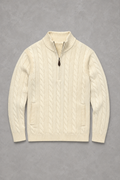 Freddie | Cable-Knit Zip-Neck Jumper