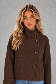 Lola | Asymmetric High-Collar Jacket — studio_front — Sofia [72ebab9b-e6a0-4481-bdb8-eb70c6e8dfc8]