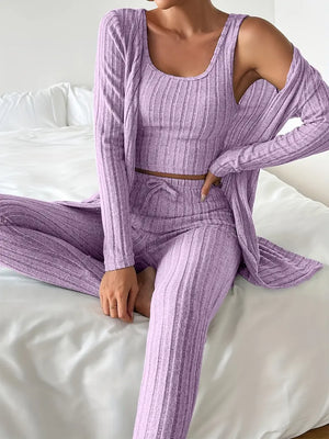 Lounge Edit 3-Piece Ribbed Set