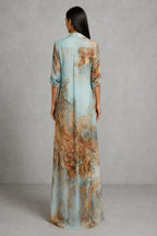 Serena Baroque-Print Maxi Shirt Dress — studio_back — Helena [827a6d1f-297b-4c28-887c-72bc38d726f6]