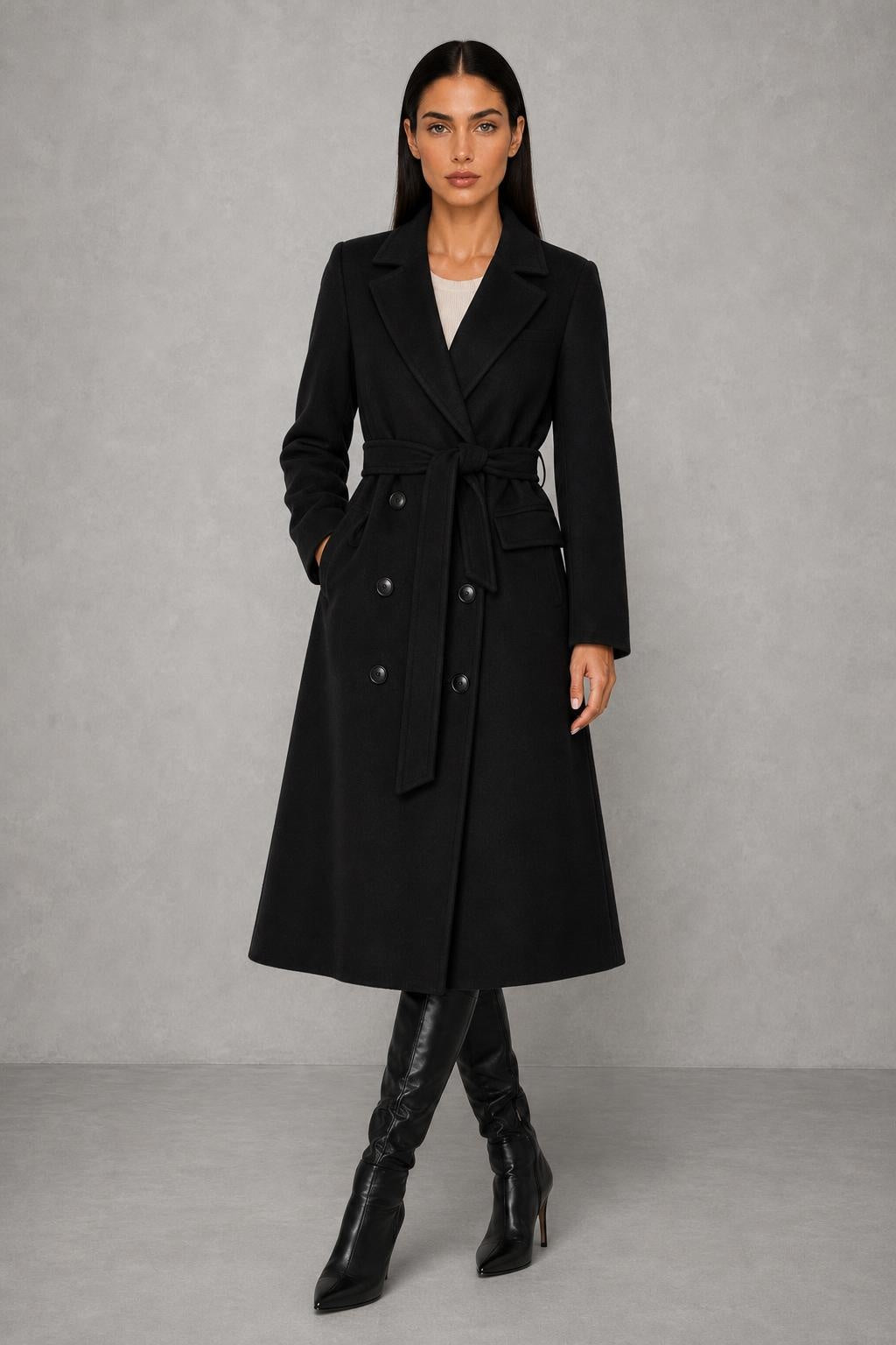 Scarlett | Tie-Waist Double-Breasted Coat — lifestyle — Helena [93a5f41a-a2b5-475d-bbe3-aae86e6f258d]