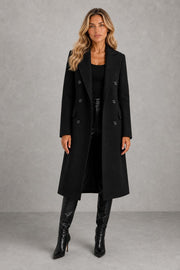 Ellie | Longline Double-Breasted Coat — studio_front — Sofia [0ed7a94f-ad54-4700-81ce-b2c0d3c5cf01]