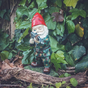Garden Gnome Soldier Figurines for Tactical Team Decor