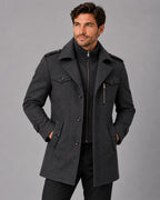 Henry | Zip-Bib Longline Overcoat — view 4