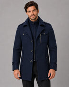 Henry | Zip-Bib Longline Overcoat — view 7
