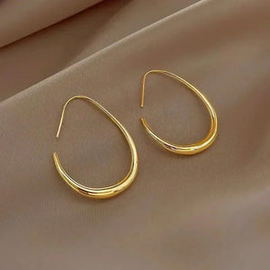 Earth Teardrop Hoop Earrings